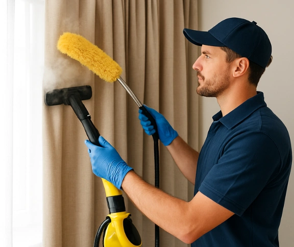 Trusted residential curtain cleaning technician Matty Curtain Cleaning enoggera QLD
