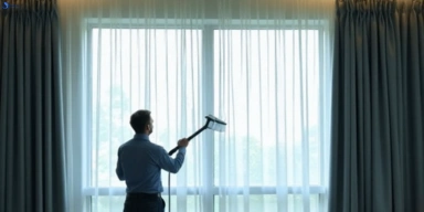 Commercial curtain steam cleaning service enoggera hotels offices