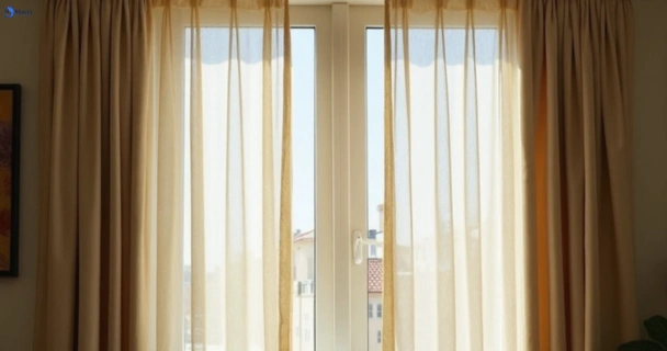 Dusty and dull curtains in enoggera before steam cleaning